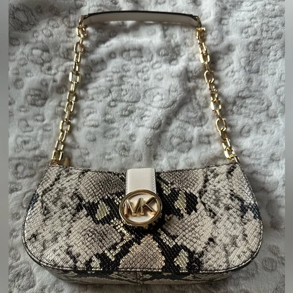 Michael Kors Carmen Snakeskin Pouchette